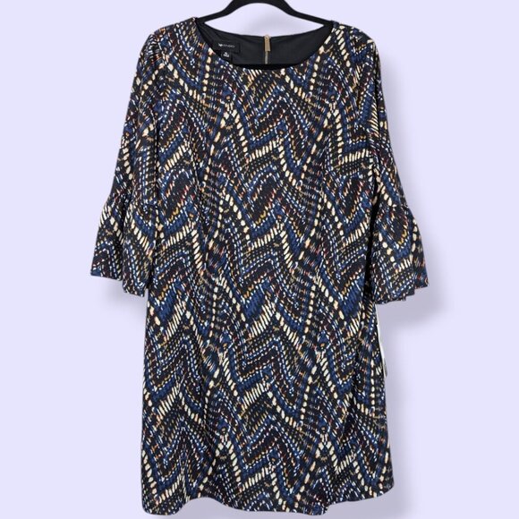 NWT AB Studio Abstract 3/4 Sleeve Dress - Picture 4 of 6